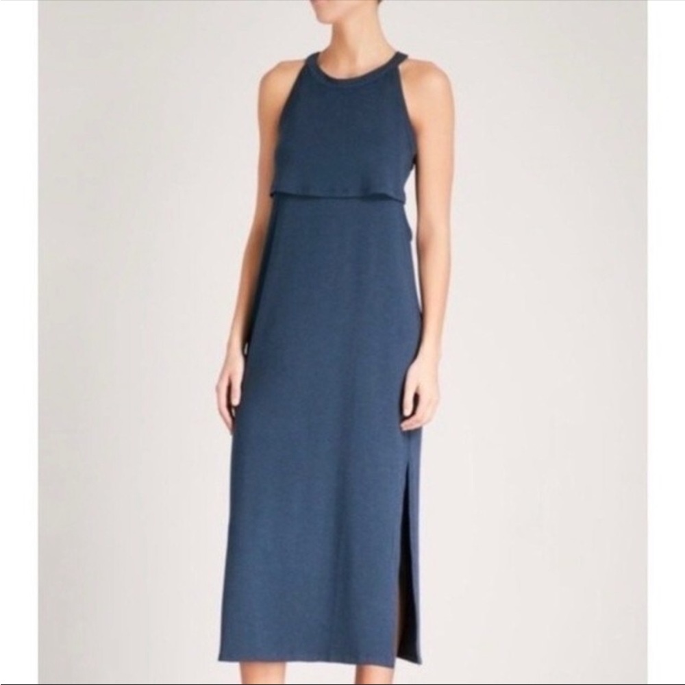 Sweaty Betty holistic cutout maxi dress blue XS